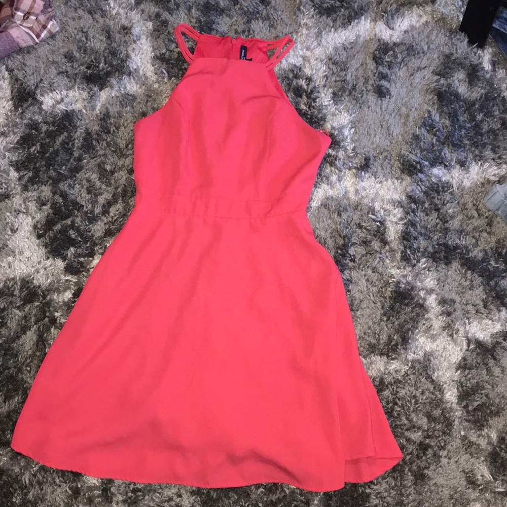 Coral mini dress